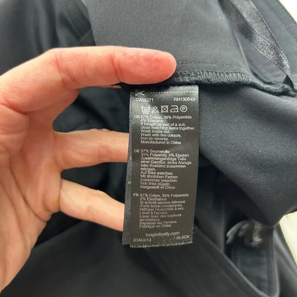 Long Tall Sally Black Slim Leg Chino 10 - Picture 5 of 8